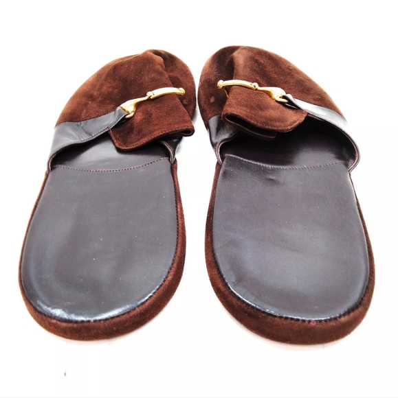 GUCCI SANDALS MEN BROWN̈ SUEDE/ CLUTCH CANVAS/SUEDE - Picture 3 of 9